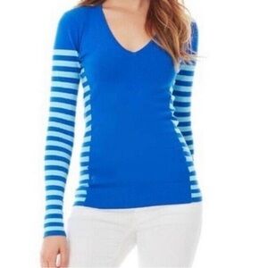 Lilly Pulitzer Adelaide Stripe Sweater Royal blue / aqua blue size small